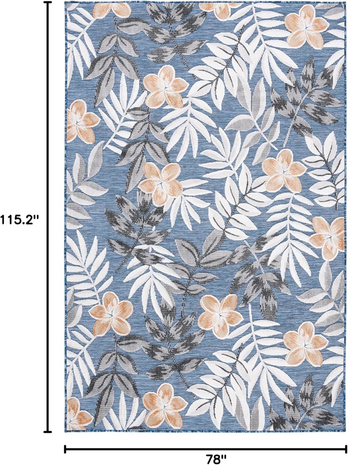 image:imageSAFAVIEH Washable Rug Outdoor Cabana Collection 9 x 12 Blue amp Grey NonShedding amp Easy to Clean Ideal for Patio Backyard Mudroom CBN405MBlueGrey