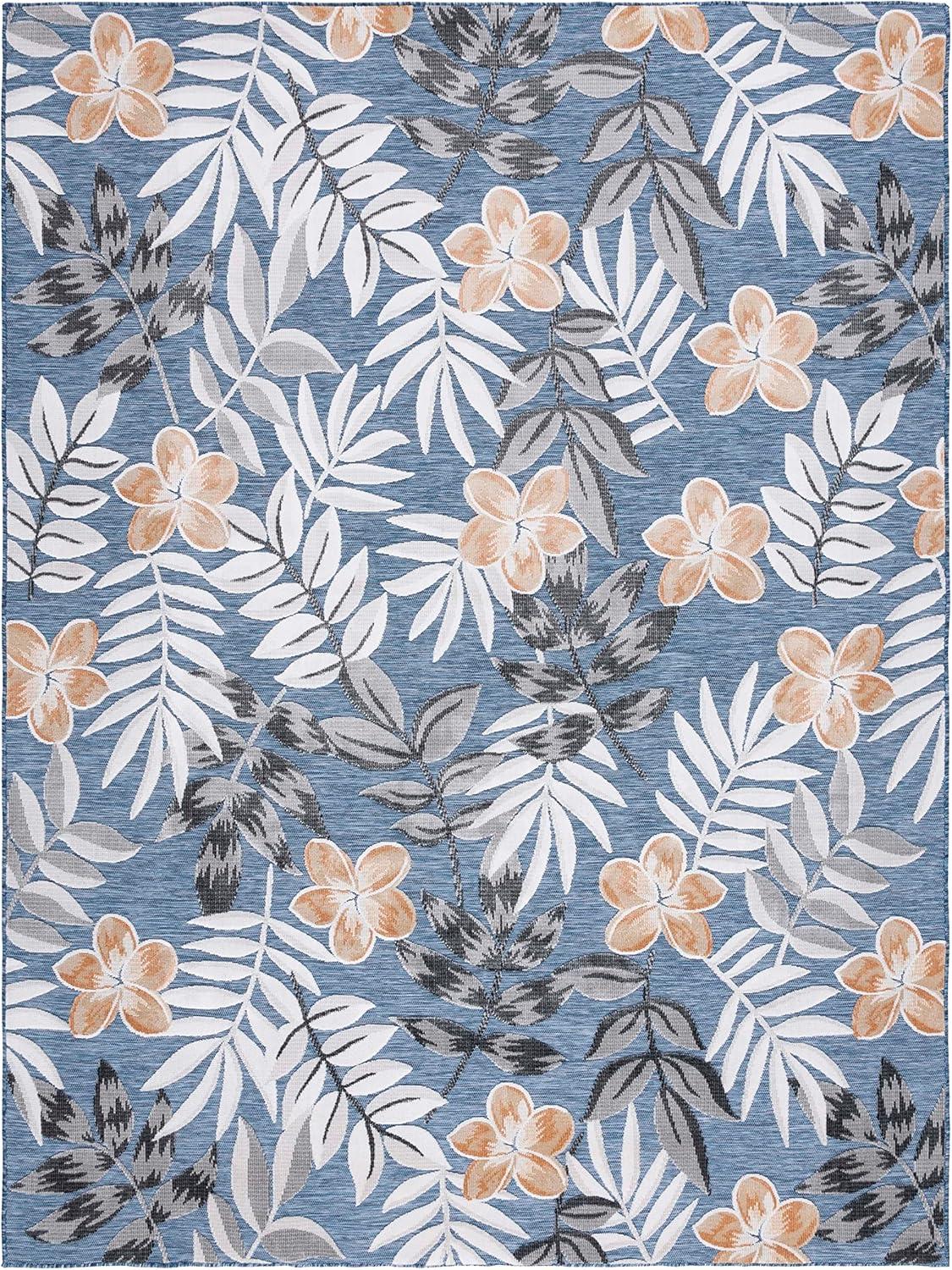 image:imageSAFAVIEH Washable Rug Outdoor Cabana Collection 9 x 12 Blue amp Grey NonShedding amp Easy to Clean Ideal for Patio Backyard Mudroom CBN405MBlueGrey