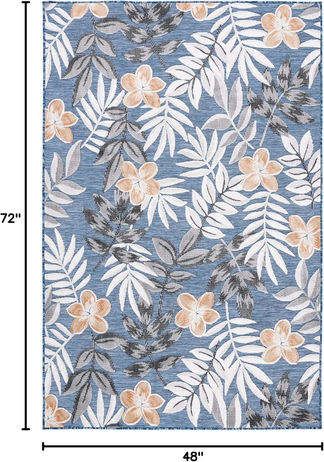 image:imageSAFAVIEH Washable Rug Outdoor Cabana Collection 9 x 12 Blue amp Grey NonShedding amp Easy to Clean Ideal for Patio Backyard Mudroom CBN405MBlueGrey