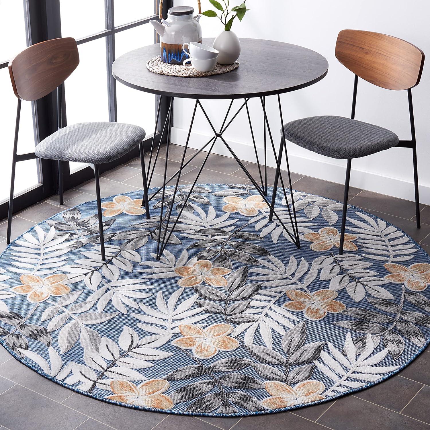 image:imageSAFAVIEH Washable Rug Outdoor Cabana Collection 9 x 12 Blue amp Grey NonShedding amp Easy to Clean Ideal for Patio Backyard Mudroom CBN405MBlueGrey