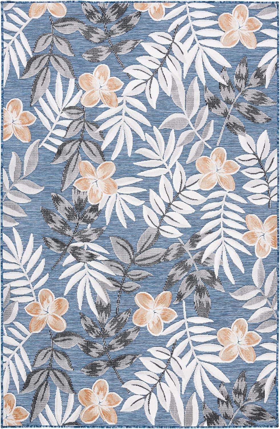 image:imageSAFAVIEH Washable Rug Outdoor Cabana Collection 9 x 12 Blue amp Grey NonShedding amp Easy to Clean Ideal for Patio Backyard Mudroom CBN405MBlueGrey