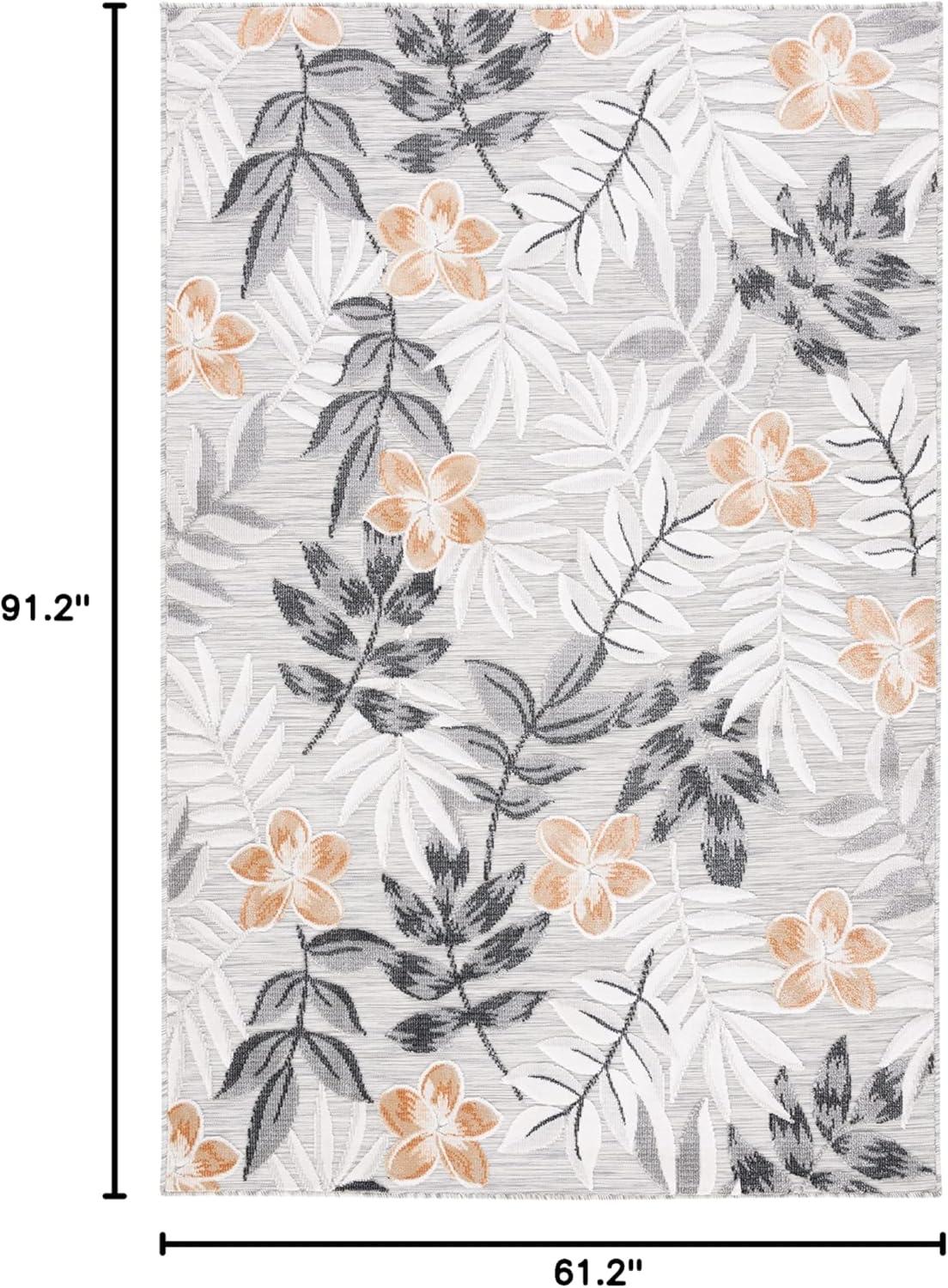 image:imageSAFAVIEH Washable Rug Outdoor Cabana Collection 9 x 12 Blue amp Grey NonShedding amp Easy to Clean Ideal for Patio Backyard Mudroom CBN405MGreyIvory