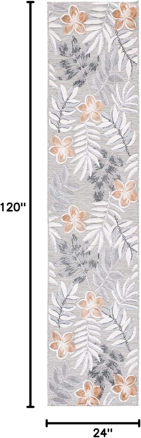 image:imageSAFAVIEH Washable Rug Outdoor Cabana Collection 9 x 12 Blue amp Grey NonShedding amp Easy to Clean Ideal for Patio Backyard Mudroom CBN405MGreyIvory
