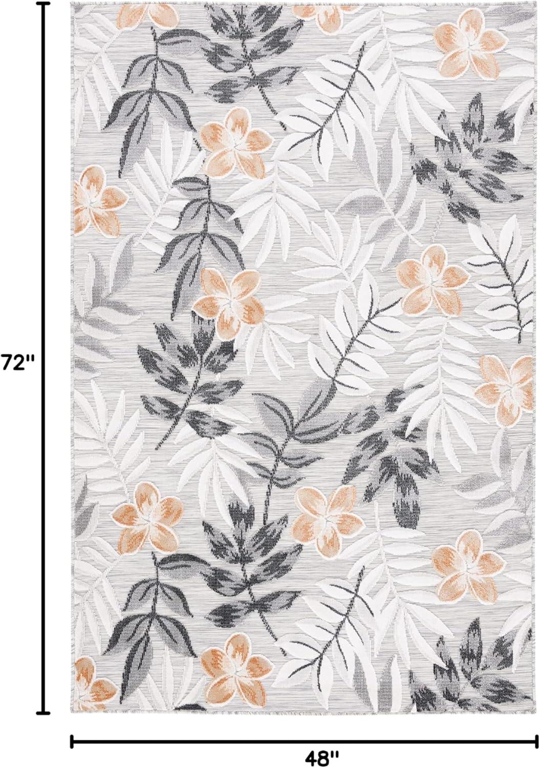 image:imageSAFAVIEH Washable Rug Outdoor Cabana Collection 9 x 12 Blue amp Grey NonShedding amp Easy to Clean Ideal for Patio Backyard Mudroom CBN405MGreyIvory