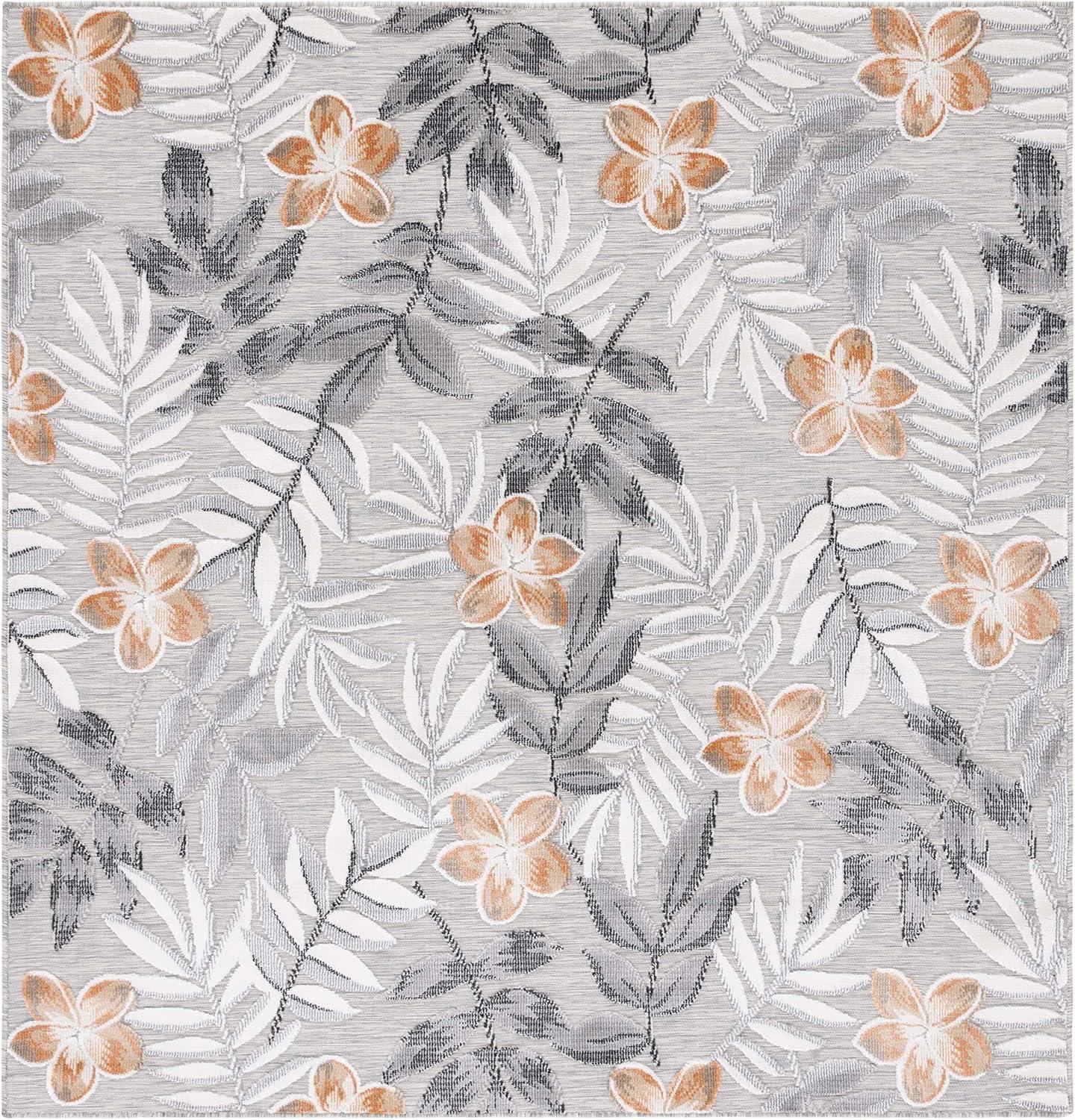 image:imageSAFAVIEH Washable Rug Outdoor Cabana Collection 9 x 12 Blue amp Grey NonShedding amp Easy to Clean Ideal for Patio Backyard Mudroom CBN405MGreyIvory