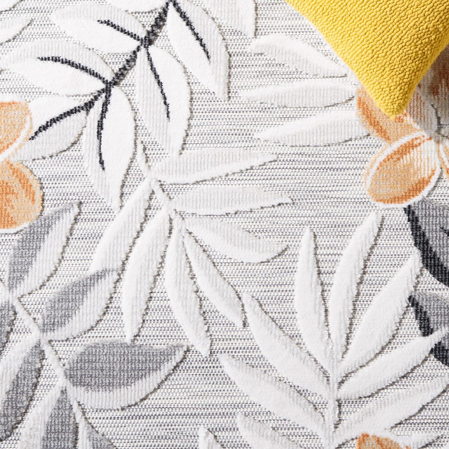 image:imageSAFAVIEH Washable Rug Outdoor Cabana Collection 9 x 12 Blue amp Grey NonShedding amp Easy to Clean Ideal for Patio Backyard Mudroom CBN405MGreyIvory