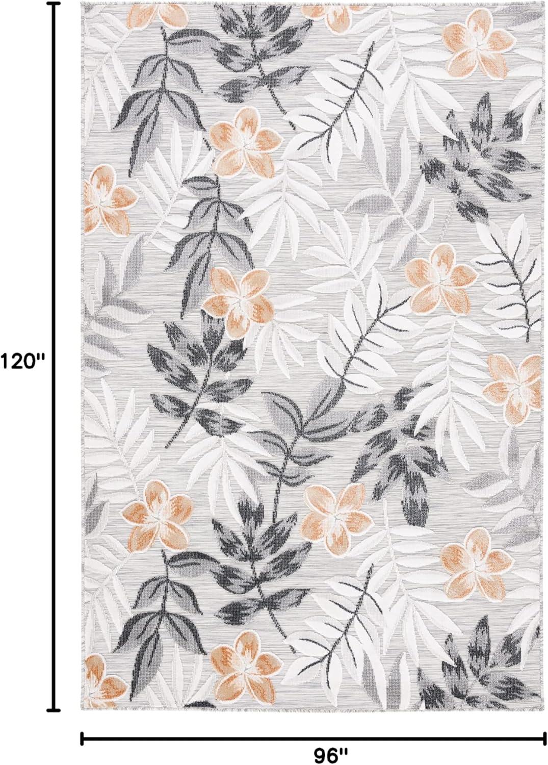 image:imageSAFAVIEH Washable Rug Outdoor Cabana Collection 9 x 12 Blue amp Grey NonShedding amp Easy to Clean Ideal for Patio Backyard Mudroom CBN405MGreyIvory