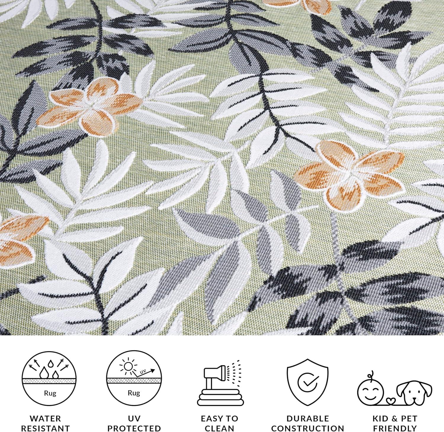 image:imageSAFAVIEH Washable Rug Outdoor Cabana Collection 9 x 12 Blue amp Grey NonShedding amp Easy to Clean Ideal for Patio Backyard Mudroom CBN405MOliveGrey
