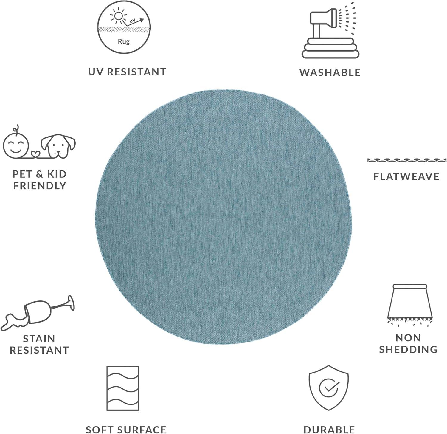 image:imageSAFAVIEH Washable Rug Outdoor Courtyard Collection 10 x 14 Grey NonShedding amp Easy Cleaning Ideal for Patio Backyard Mudroom CY852036811Aqua