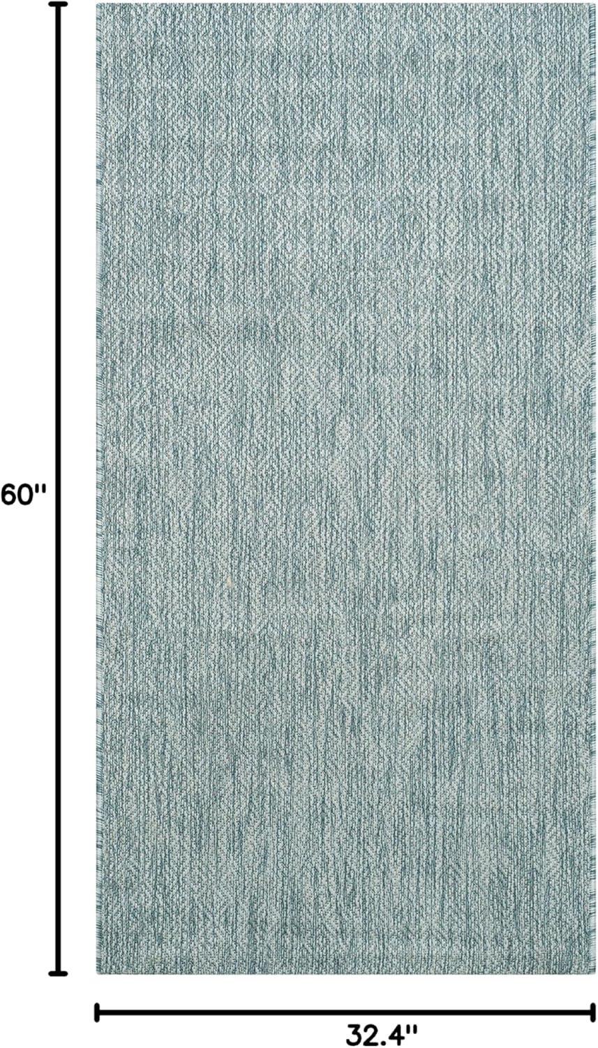 image:imageSAFAVIEH Washable Rug Outdoor Courtyard Collection 10 x 14 Grey NonShedding amp Easy Cleaning Ideal for Patio Backyard Mudroom CY852036811Aqua