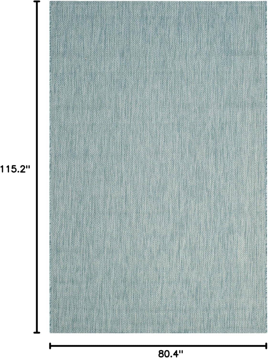 image:imageSAFAVIEH Washable Rug Outdoor Courtyard Collection 10 x 14 Grey NonShedding amp Easy Cleaning Ideal for Patio Backyard Mudroom CY852036811Aqua