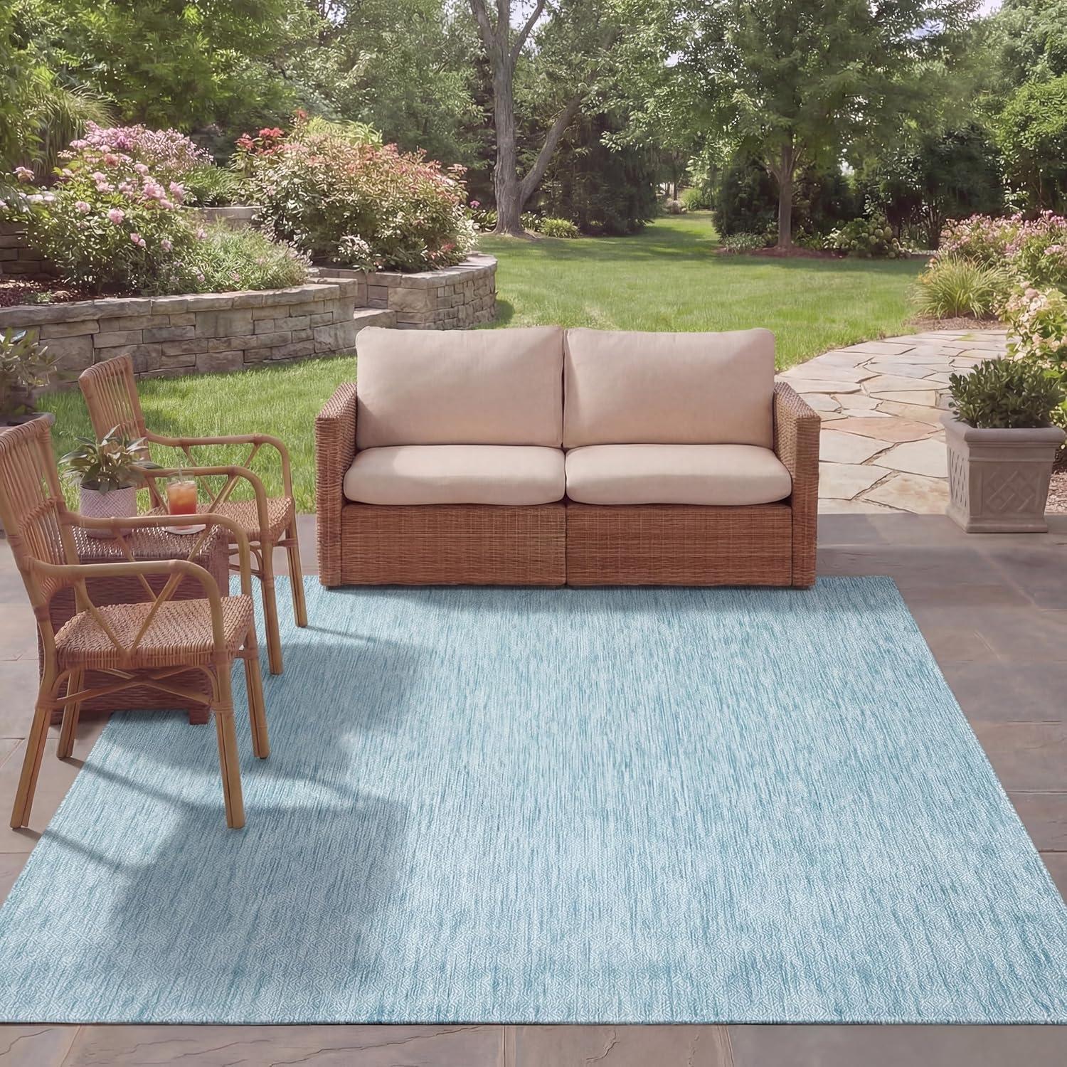 image:imageSAFAVIEH Washable Rug Outdoor Courtyard Collection 10 x 14 Grey NonShedding amp Easy Cleaning Ideal for Patio Backyard Mudroom CY852036811Aqua