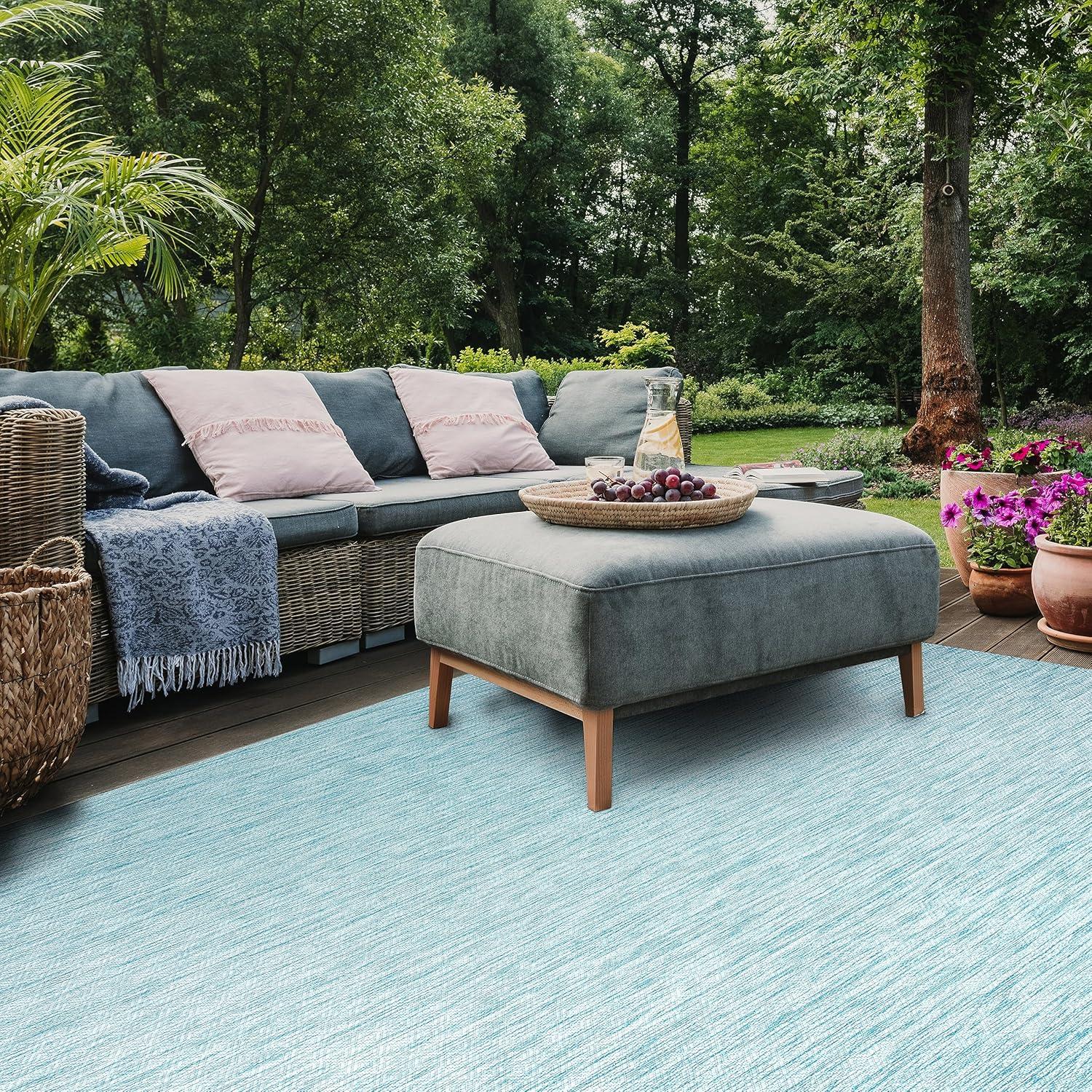 image:imageSAFAVIEH Washable Rug Outdoor Courtyard Collection 10 x 14 Grey NonShedding amp Easy Cleaning Ideal for Patio Backyard Mudroom CY852036811Aqua