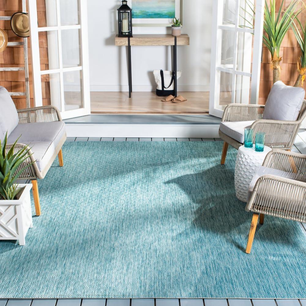 image:imageSAFAVIEH Washable Rug Outdoor Courtyard Collection 10 x 14 Grey NonShedding amp Easy Cleaning Ideal for Patio Backyard Mudroom CY852036811Aqua