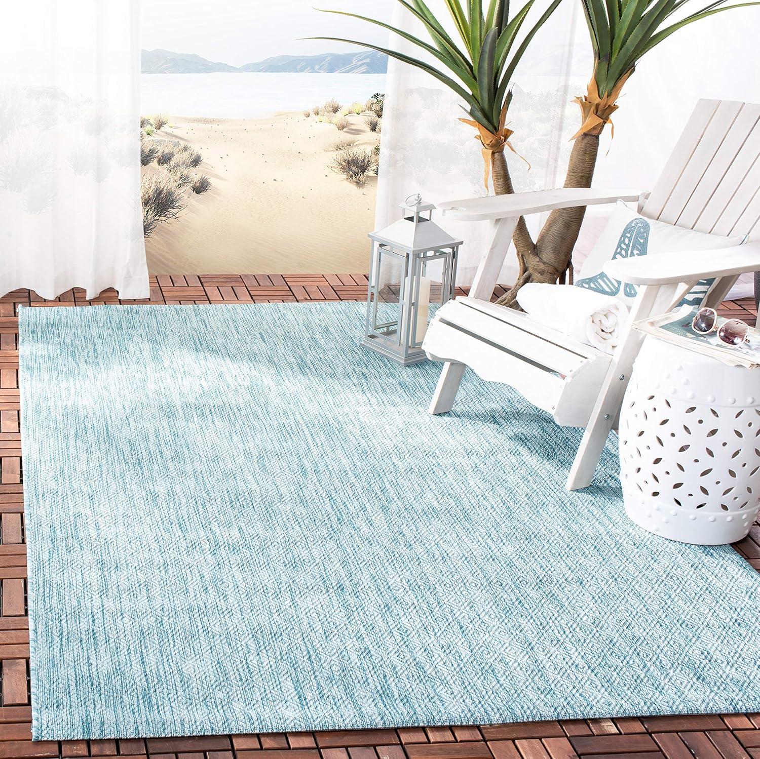 image:imageSAFAVIEH Washable Rug Outdoor Courtyard Collection 10 x 14 Grey NonShedding amp Easy Cleaning Ideal for Patio Backyard Mudroom CY852036811Aqua