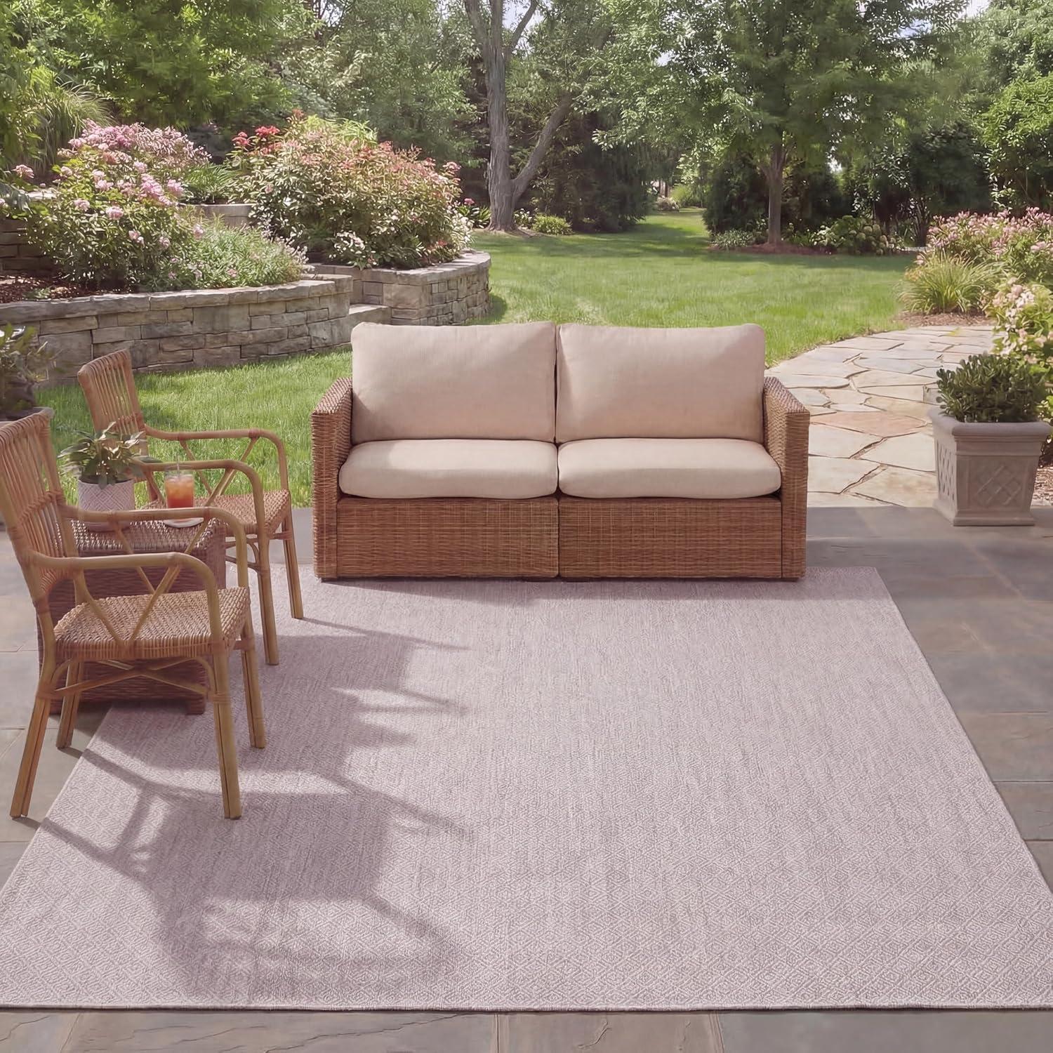 image:imageSAFAVIEH Washable Rug Outdoor Courtyard Collection 10 x 14 Grey NonShedding amp Easy Cleaning Ideal for Patio Backyard Mudroom CY852036811Beige