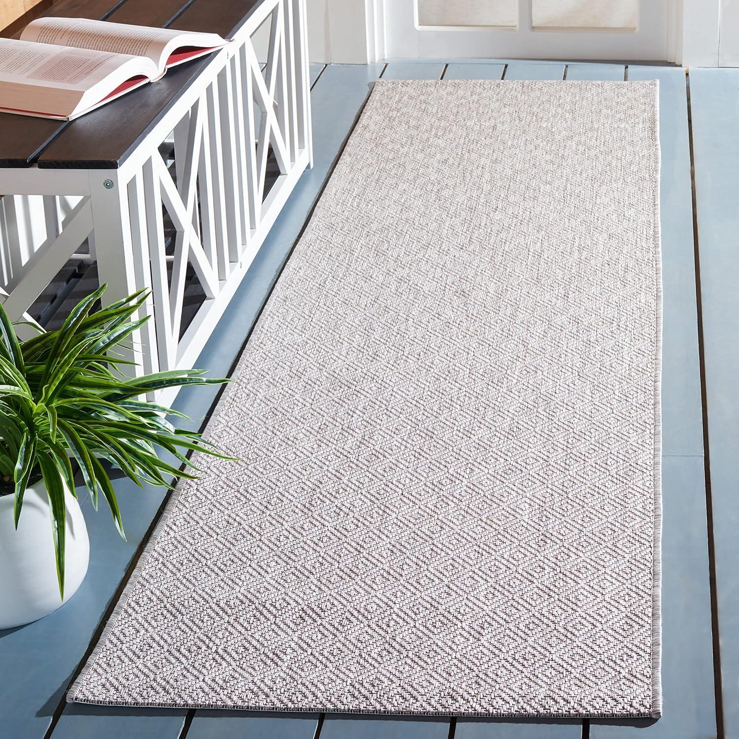 image:imageSAFAVIEH Washable Rug Outdoor Courtyard Collection 10 x 14 Grey NonShedding amp Easy Cleaning Ideal for Patio Backyard Mudroom CY852036811Beige