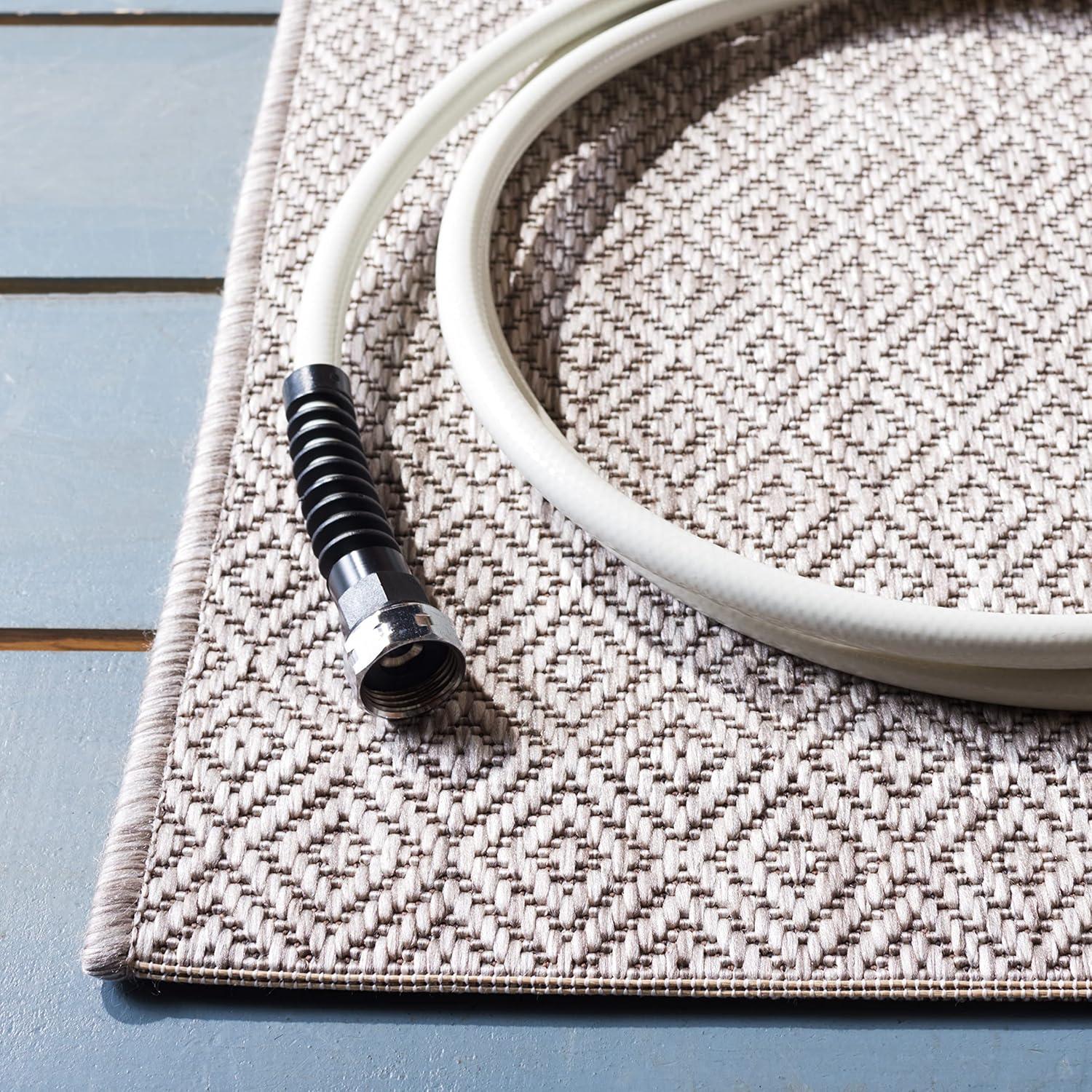 image:imageSAFAVIEH Washable Rug Outdoor Courtyard Collection 10 x 14 Grey NonShedding amp Easy Cleaning Ideal for Patio Backyard Mudroom CY852036811BeigeBeige