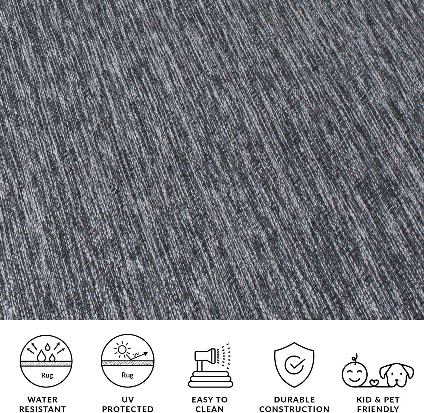 image:imageSAFAVIEH Washable Rug Outdoor Courtyard Collection 10 x 14 Grey NonShedding amp Easy Cleaning Ideal for Patio Backyard Mudroom CY852036811BlackGrey