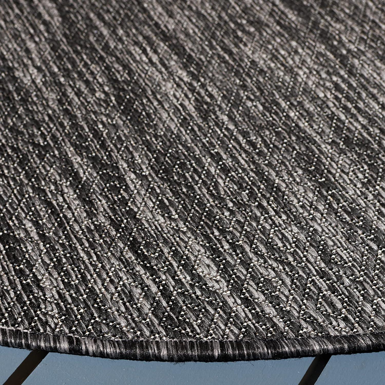 image:imageSAFAVIEH Washable Rug Outdoor Courtyard Collection 10 x 14 Grey NonShedding amp Easy Cleaning Ideal for Patio Backyard Mudroom CY852036811BlackGrey