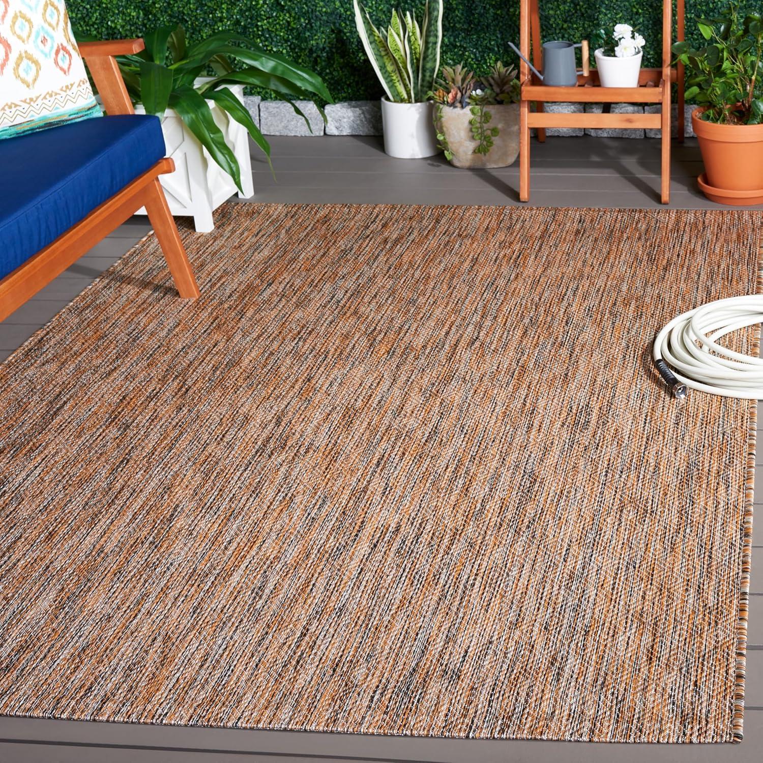 image:imageSAFAVIEH Washable Rug Outdoor Courtyard Collection 10 x 14 Grey NonShedding amp Easy Cleaning Ideal for Patio Backyard Mudroom CY852036811Dark GreyRust