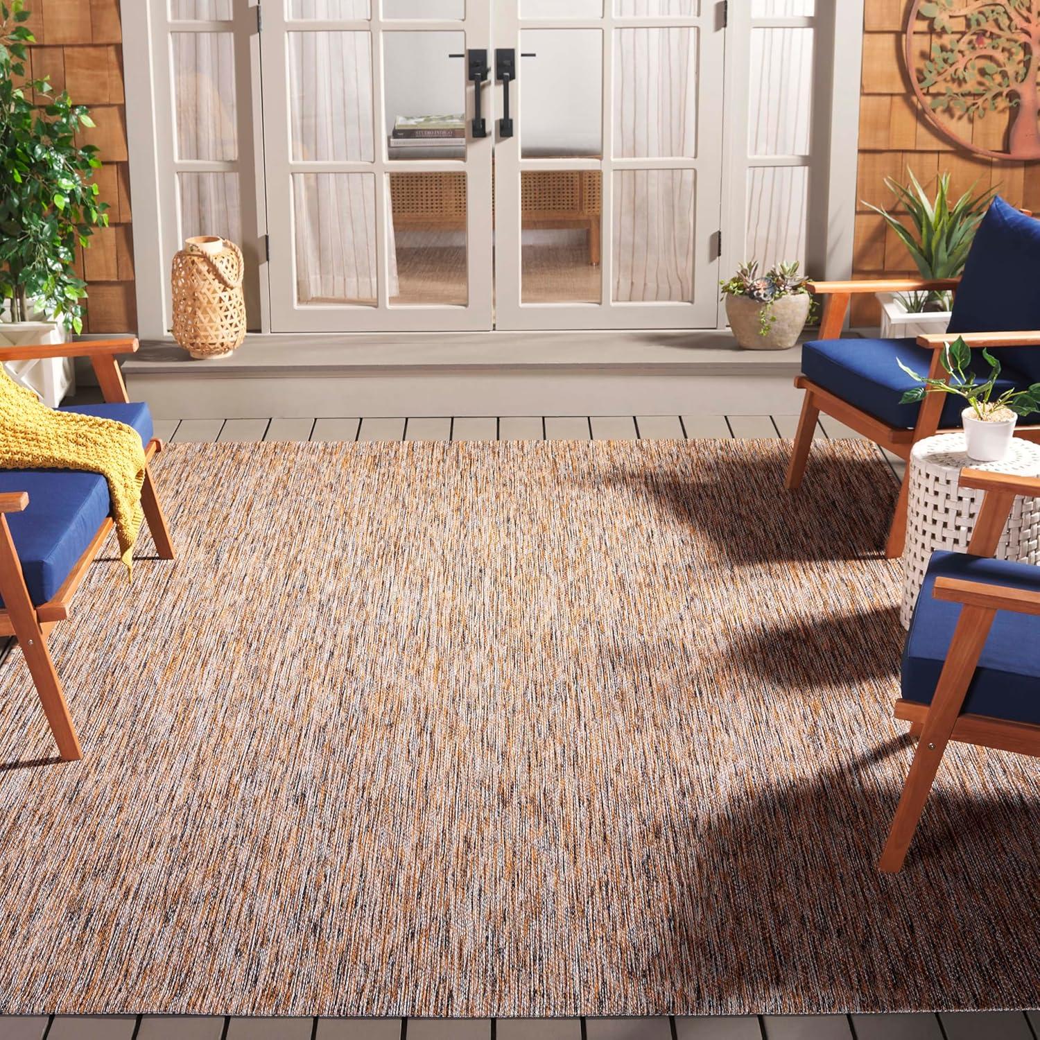 image:imageSAFAVIEH Washable Rug Outdoor Courtyard Collection 10 x 14 Grey NonShedding amp Easy Cleaning Ideal for Patio Backyard Mudroom CY852036811Dark GreyRust