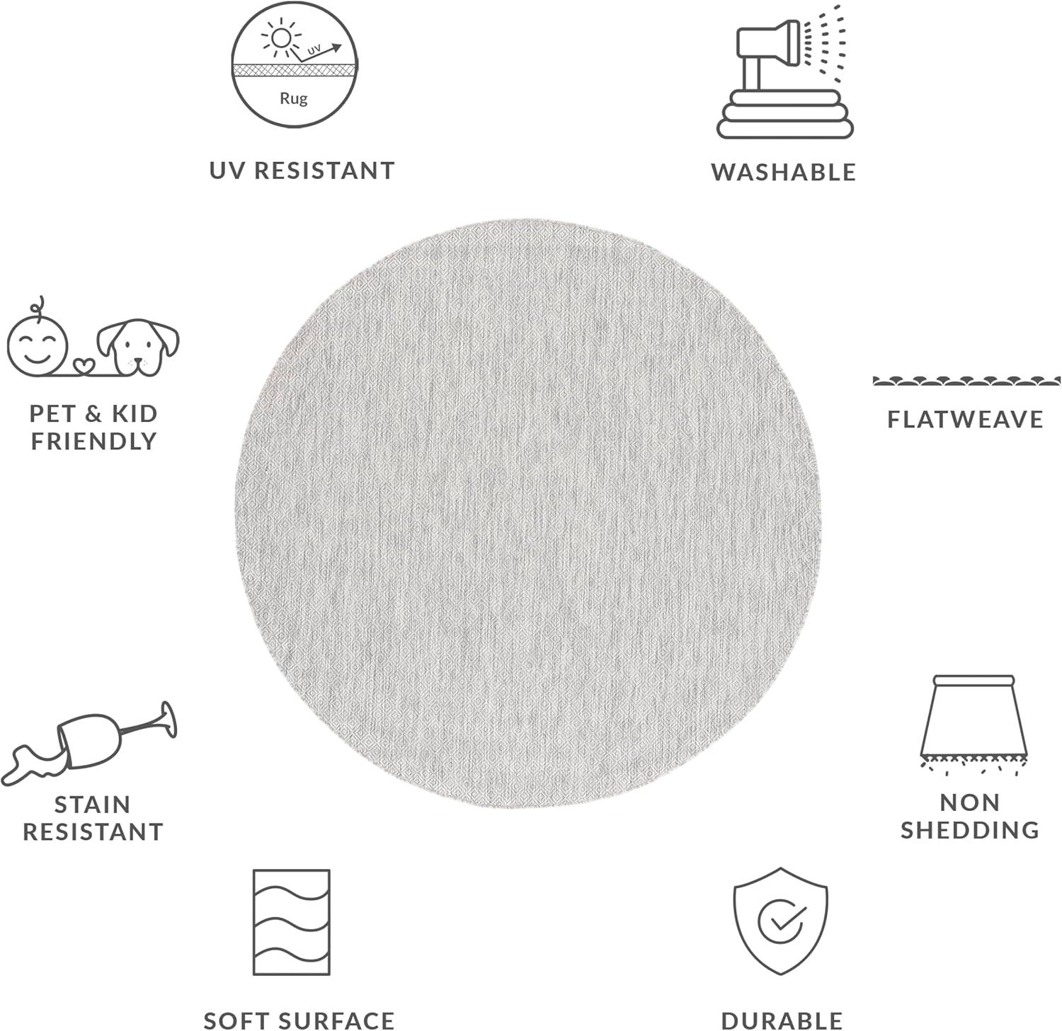 image:imageSAFAVIEH Washable Rug Outdoor Courtyard Collection 10 x 14 Grey NonShedding amp Easy Cleaning Ideal for Patio Backyard Mudroom CY852036811Grey