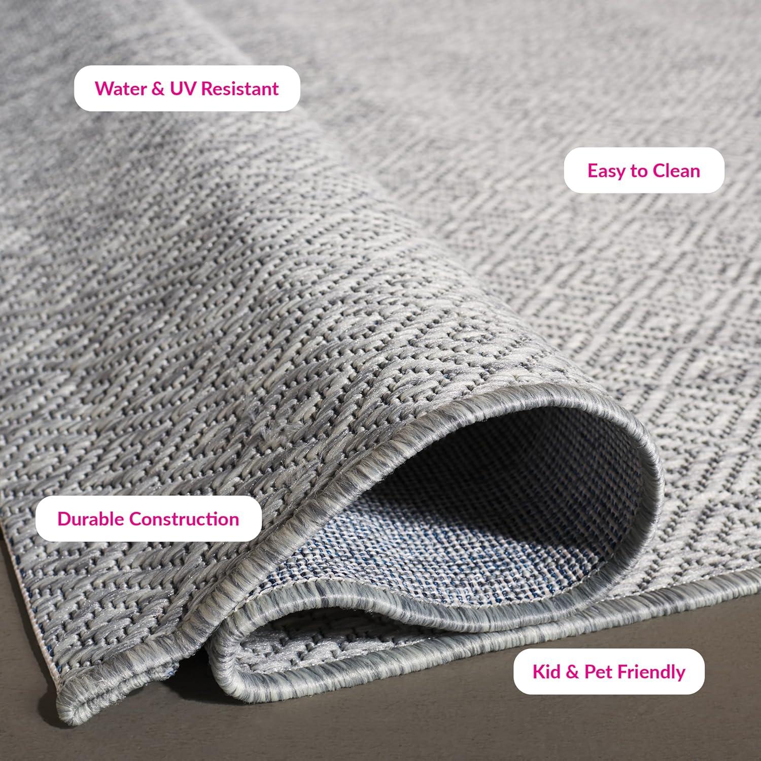 image:imageSAFAVIEH Washable Rug Outdoor Courtyard Collection 10 x 14 Grey NonShedding amp Easy Cleaning Ideal for Patio Backyard Mudroom CY852036811Grey