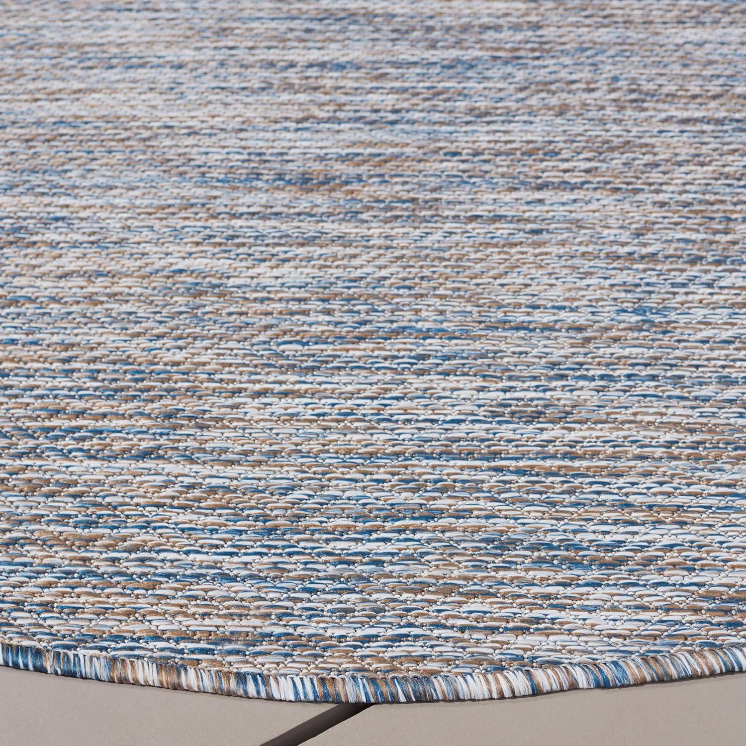image:imageSAFAVIEH Washable Rug Outdoor Courtyard Collection 10 x 14 Grey NonShedding amp Easy Cleaning Ideal for Patio Backyard Mudroom CY852036811Ivory BlueBeige