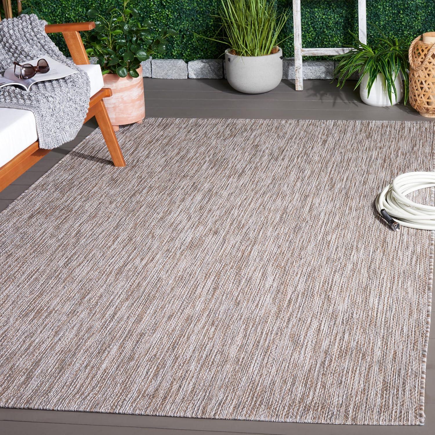 image:imageSAFAVIEH Washable Rug Outdoor Courtyard Collection 10 x 14 Grey NonShedding amp Easy Cleaning Ideal for Patio Backyard Mudroom CY852036811IvoryBeige Grey