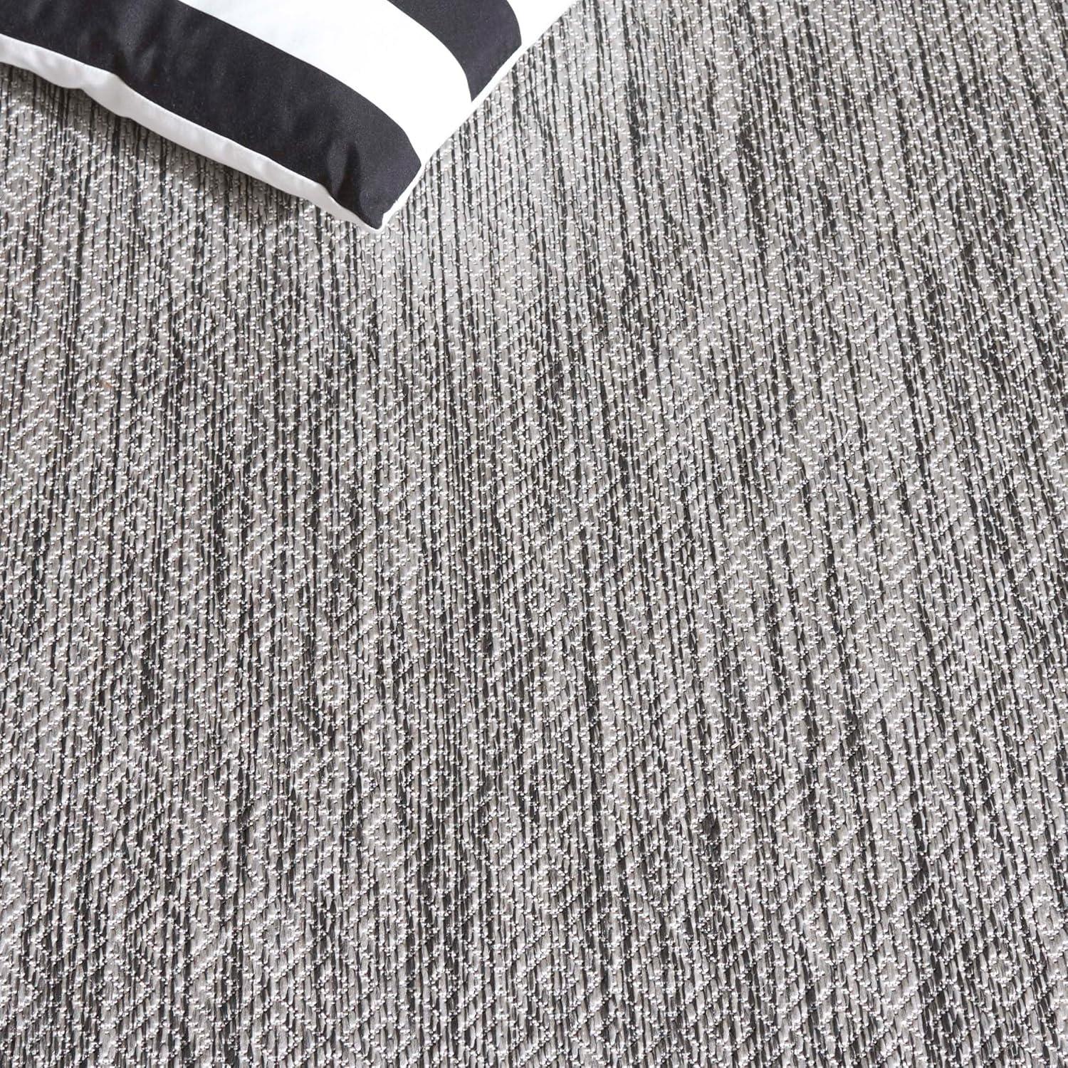 image:imageSAFAVIEH Washable Rug Outdoor Courtyard Collection 10 x 14 Grey NonShedding amp Easy Cleaning Ideal for Patio Backyard Mudroom CY852036811Light GreyDark Grey