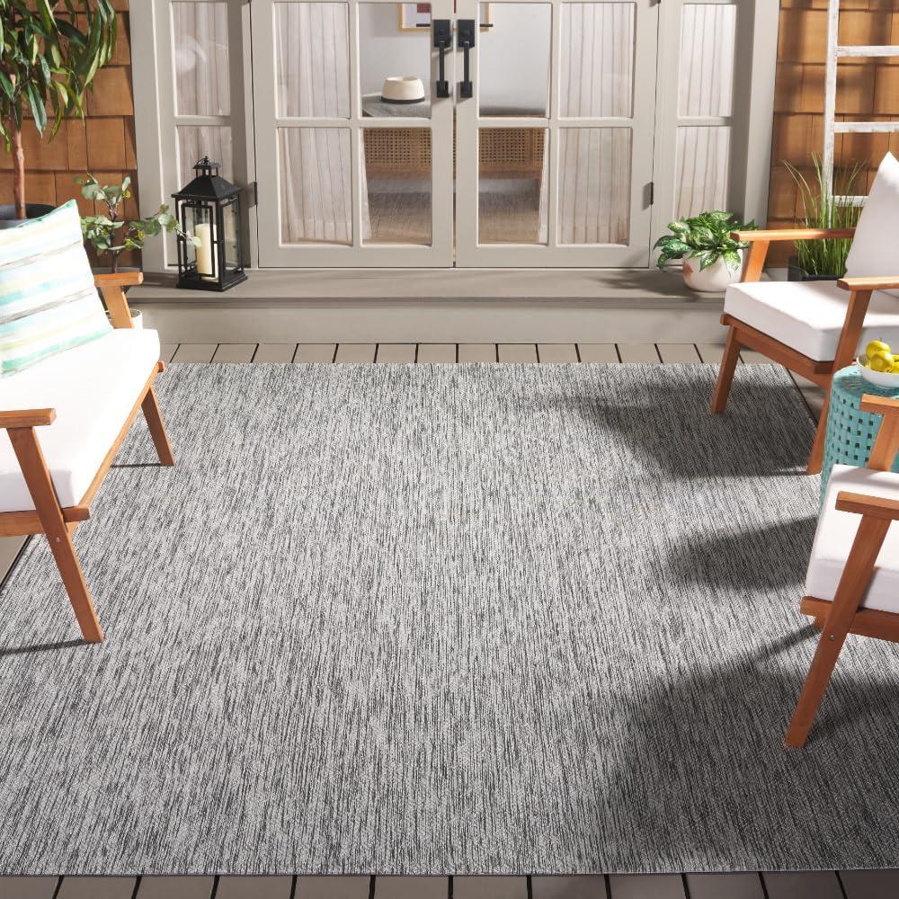 image:imageSAFAVIEH Washable Rug Outdoor Courtyard Collection 10 x 14 Grey NonShedding amp Easy Cleaning Ideal for Patio Backyard Mudroom CY852036811Light GreyDark Grey