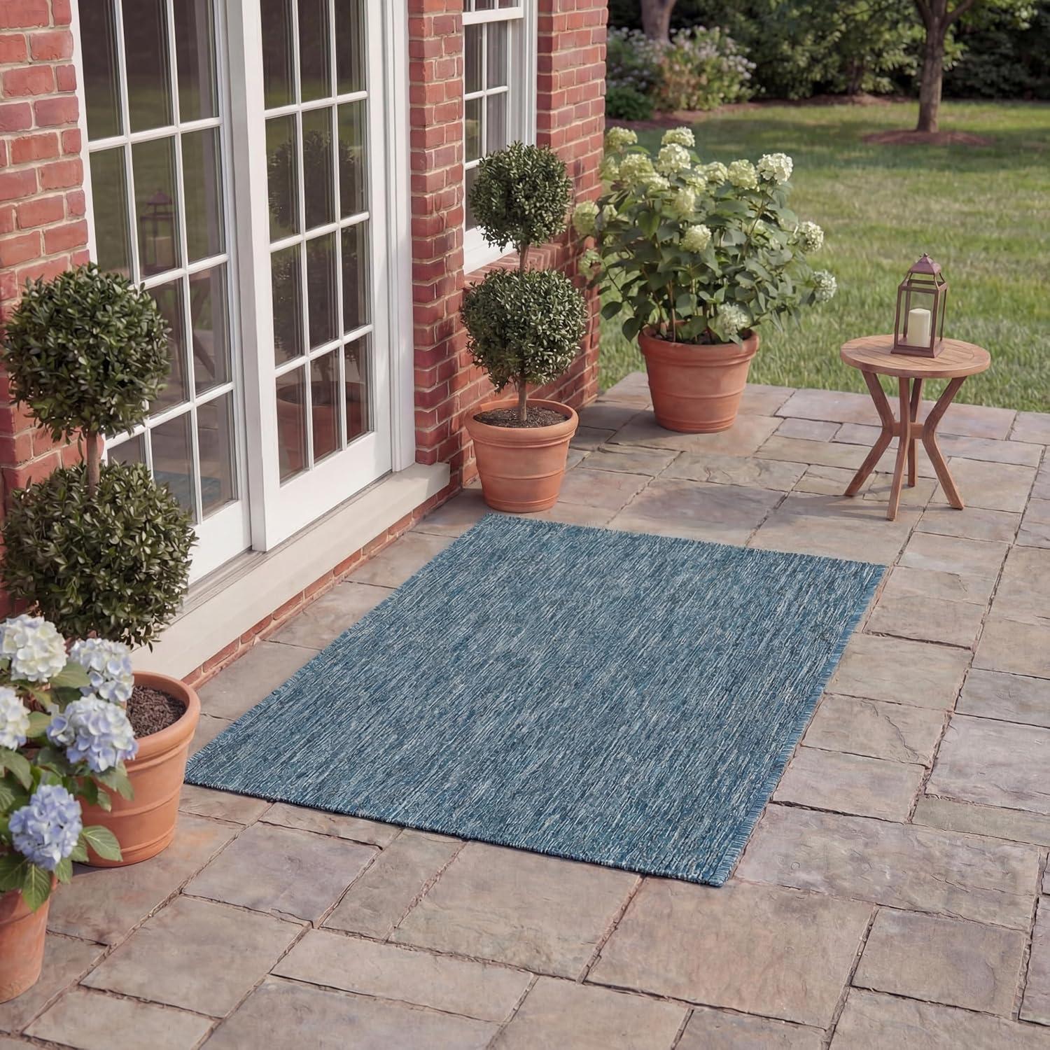 image:imageSAFAVIEH Washable Rug Outdoor Courtyard Collection 10 x 14 Grey NonShedding amp Easy Cleaning Ideal for Patio Backyard Mudroom CY852036811Navy