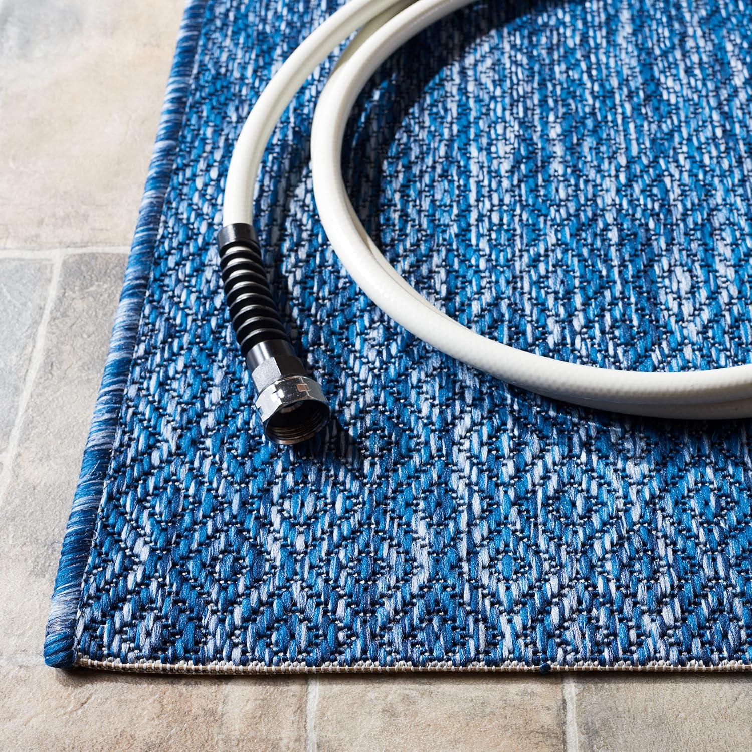 image:imageSAFAVIEH Washable Rug Outdoor Courtyard Collection 10 x 14 Grey NonShedding amp Easy Cleaning Ideal for Patio Backyard Mudroom CY852036811NavyNavy