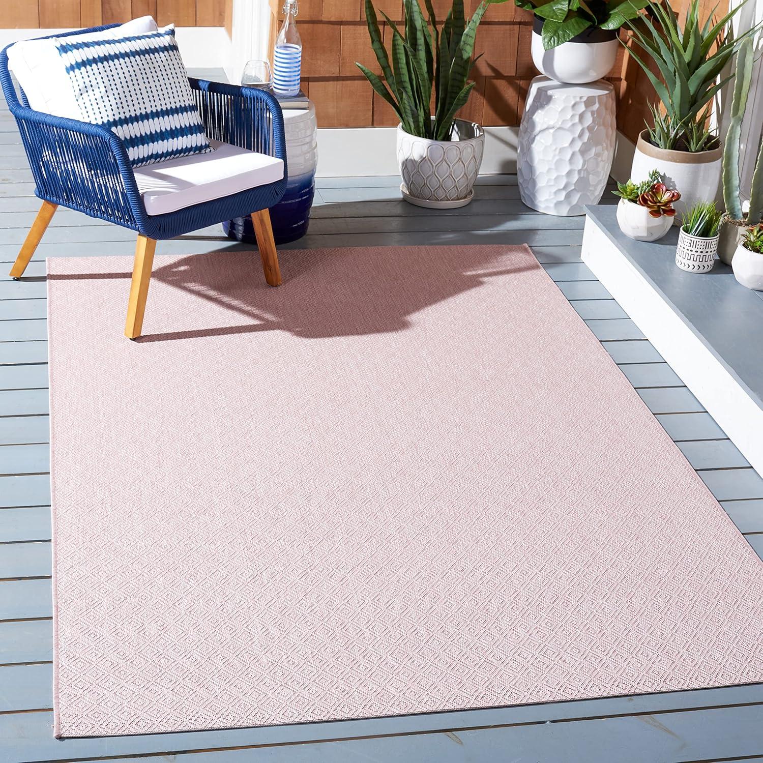 image:imageSAFAVIEH Washable Rug Outdoor Courtyard Collection 10 x 14 Grey NonShedding amp Easy Cleaning Ideal for Patio Backyard Mudroom CY852036811Soft Pink