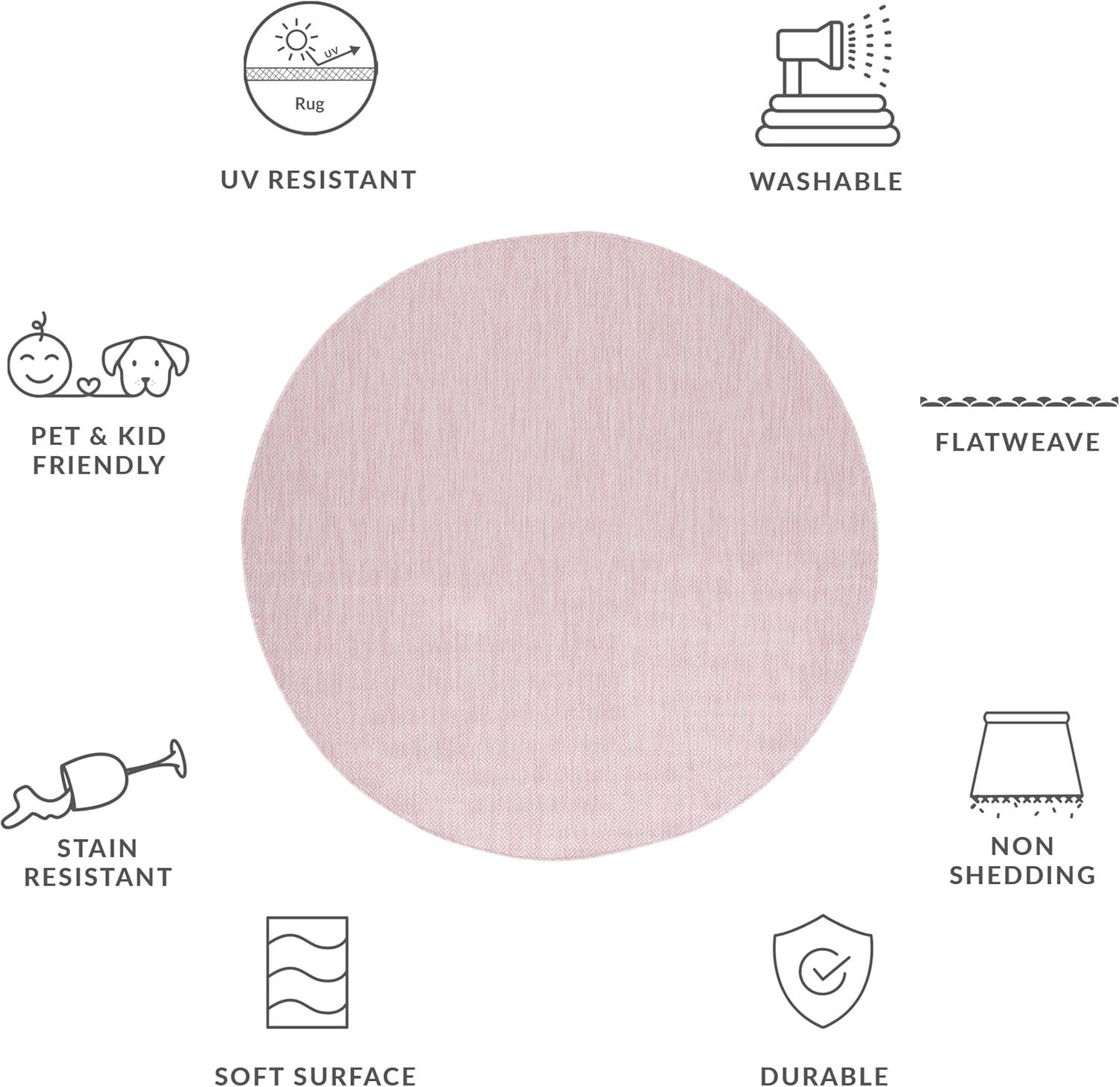 image:imageSAFAVIEH Washable Rug Outdoor Courtyard Collection 10 x 14 Grey NonShedding amp Easy Cleaning Ideal for Patio Backyard Mudroom CY852036811Soft Pink