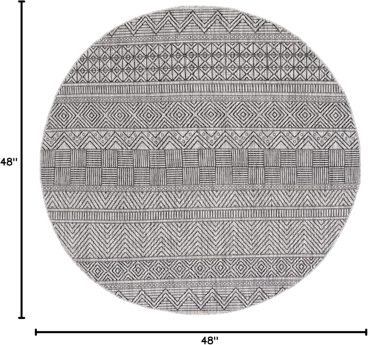 image:imageSAFAVIEH Washable Rug Outdoor Courtyard Collection 53 x 77 Black amp Grey NonShedding amp Easy Cleaning Ideal for Patio Backyard Mudroom CY819637612BlackGrey