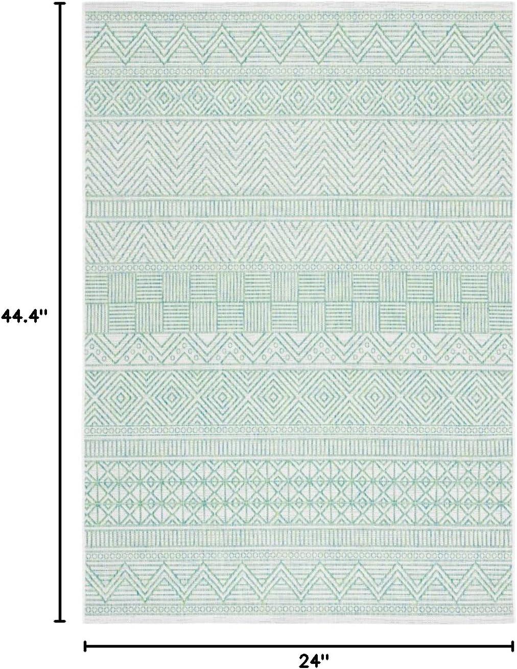 image:imageSAFAVIEH Washable Rug Outdoor Courtyard Collection 53 x 77 Black amp Grey NonShedding amp Easy Cleaning Ideal for Patio Backyard Mudroom CY819637612BeigeGreen