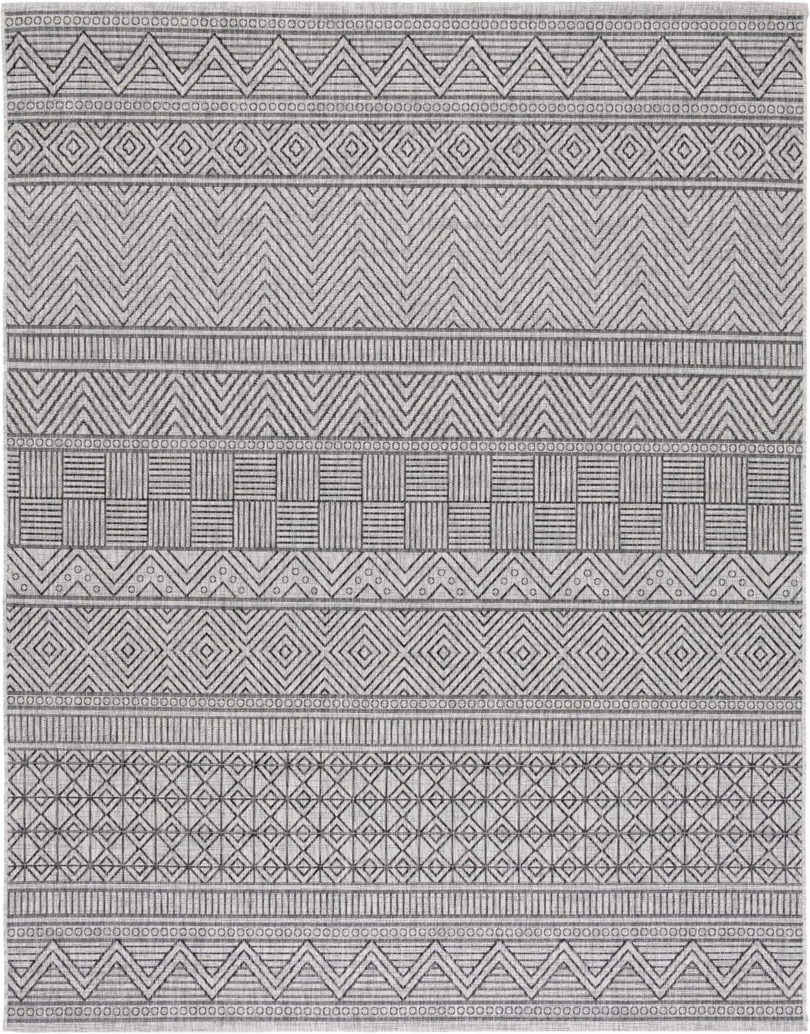 image:imageSAFAVIEH Washable Rug Outdoor Courtyard Collection 53 x 77 Black amp Grey NonShedding amp Easy Cleaning Ideal for Patio Backyard Mudroom CY819637612BlackGrey