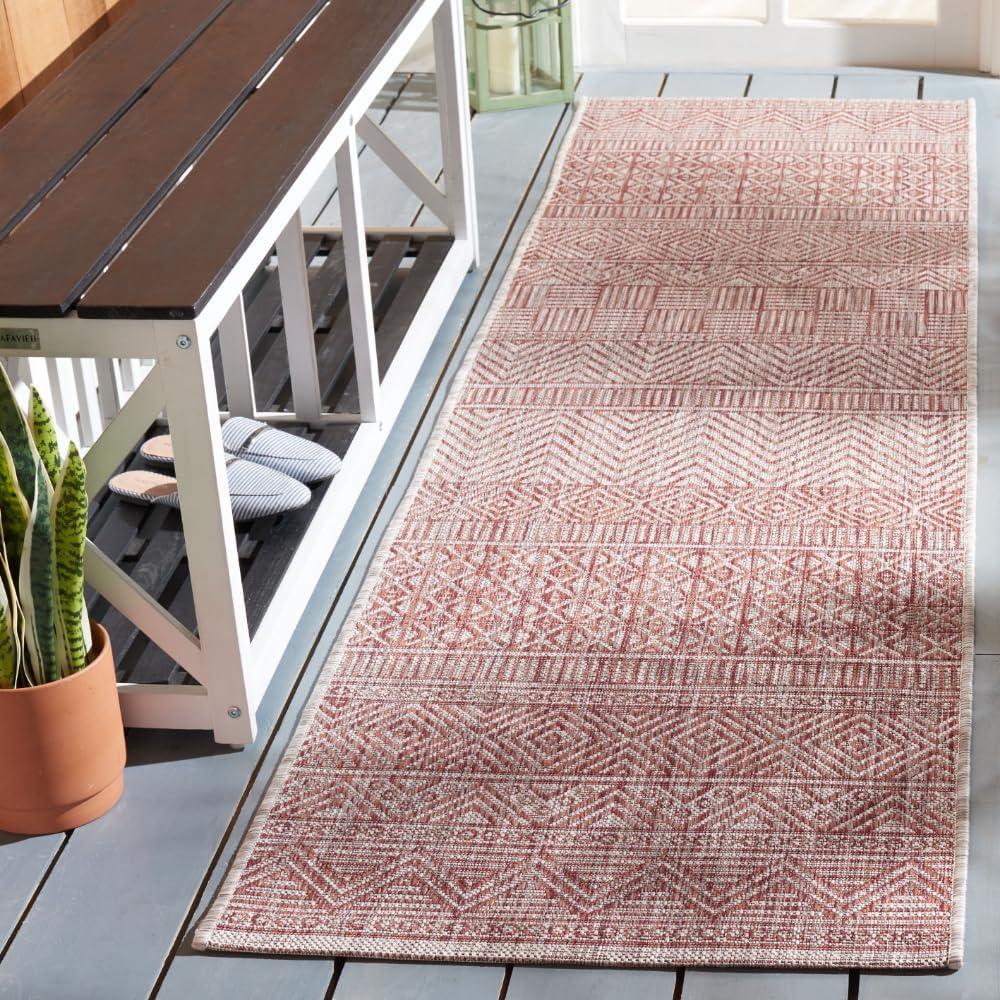 image:imageSAFAVIEH Washable Rug Outdoor Courtyard Collection 53 x 77 Black amp Grey NonShedding amp Easy Cleaning Ideal for Patio Backyard Mudroom CY819637612BeigeRust