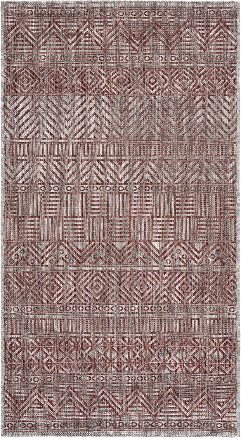 image:imageSAFAVIEH Washable Rug Outdoor Courtyard Collection 53 x 77 Black amp Grey NonShedding amp Easy Cleaning Ideal for Patio Backyard Mudroom CY819637612BeigeRust