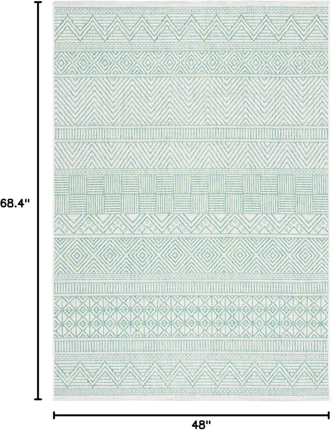 image:imageSAFAVIEH Washable Rug Outdoor Courtyard Collection 53 x 77 Black amp Grey NonShedding amp Easy Cleaning Ideal for Patio Backyard Mudroom CY819637612BeigeGreen