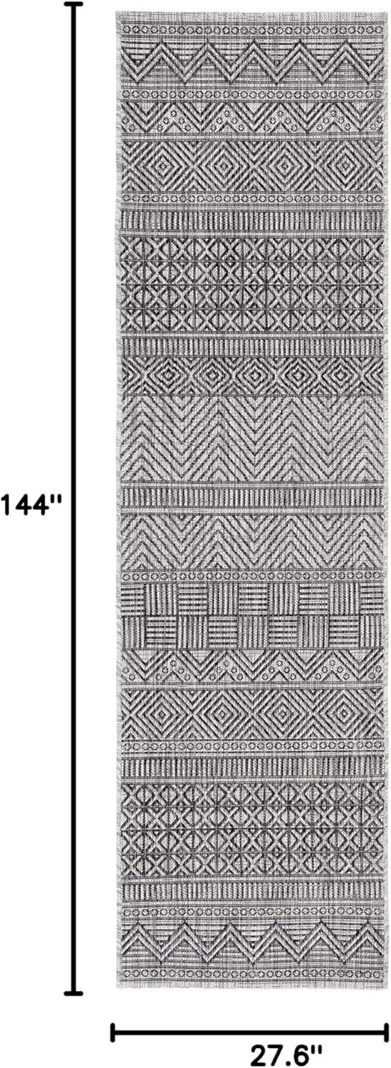 image:imageSAFAVIEH Washable Rug Outdoor Courtyard Collection 53 x 77 Black amp Grey NonShedding amp Easy Cleaning Ideal for Patio Backyard Mudroom CY819637612BlackGrey