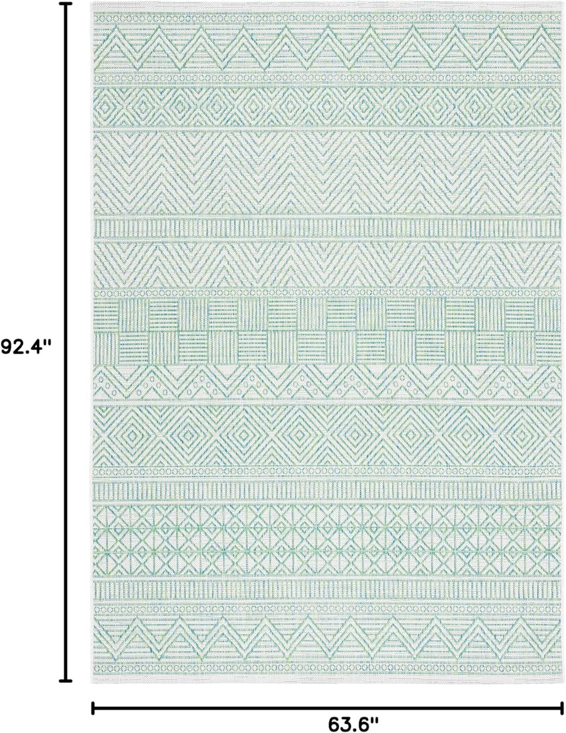 image:imageSAFAVIEH Washable Rug Outdoor Courtyard Collection 53 x 77 Black amp Grey NonShedding amp Easy Cleaning Ideal for Patio Backyard Mudroom CY819637612BeigeGreen