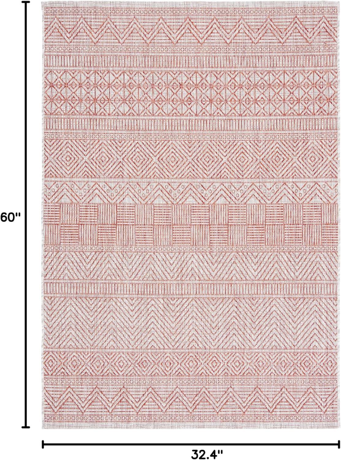image:imageSAFAVIEH Washable Rug Outdoor Courtyard Collection 53 x 77 Black amp Grey NonShedding amp Easy Cleaning Ideal for Patio Backyard Mudroom CY819637612BeigeRust