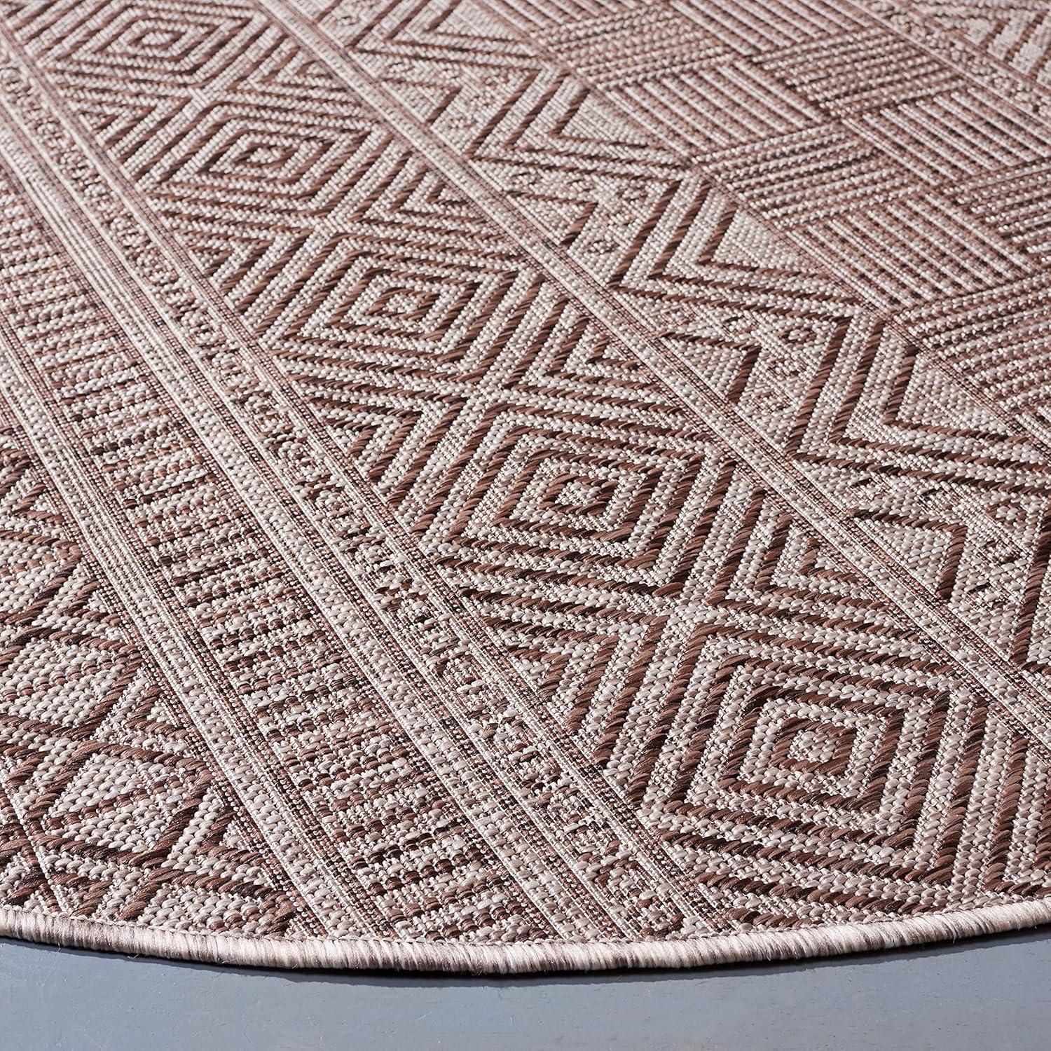image:imageSAFAVIEH Washable Rug Outdoor Courtyard Collection 53 x 77 Black amp Grey NonShedding amp Easy Cleaning Ideal for Patio Backyard Mudroom CY819637612GreyBrown
