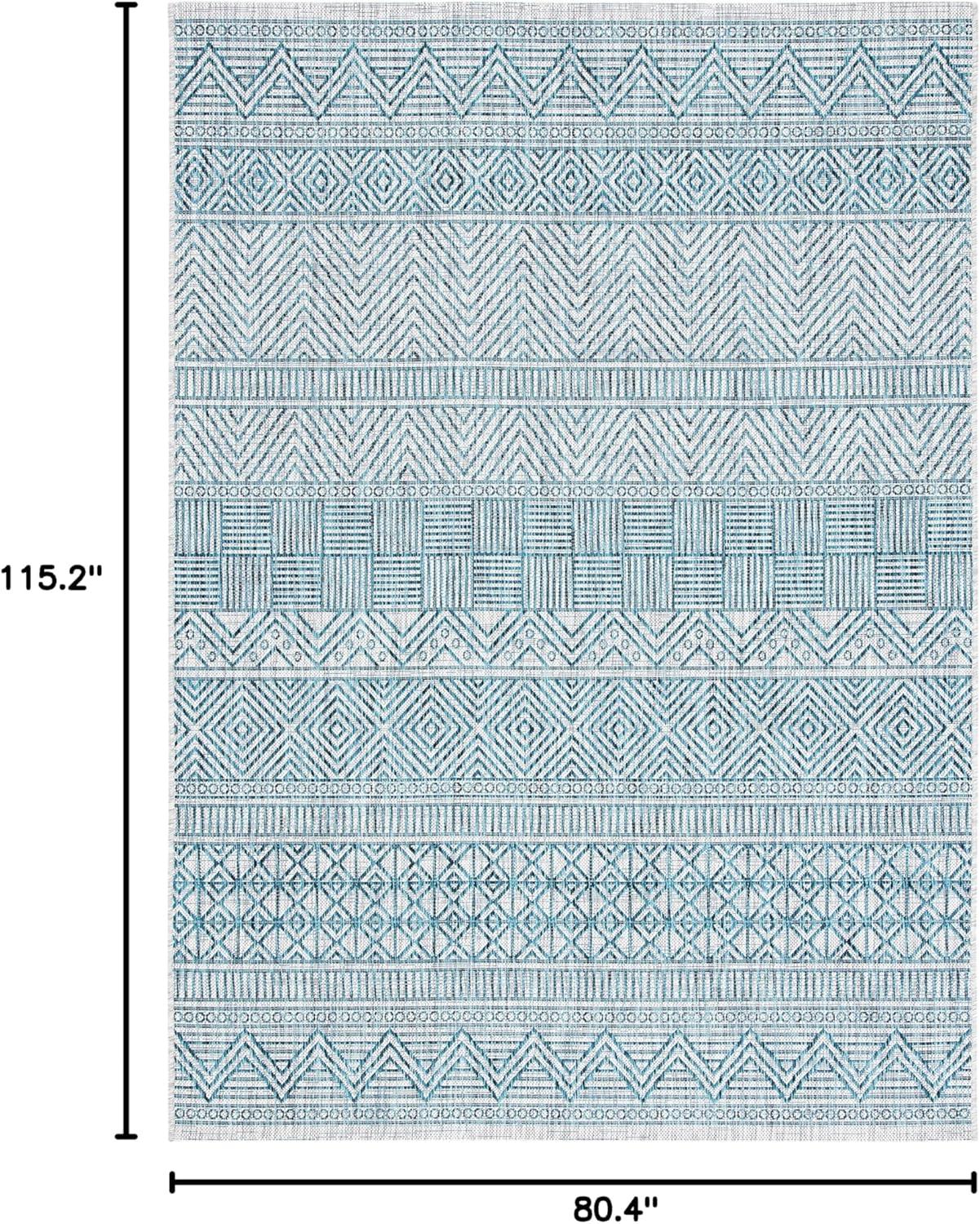 image:imageSAFAVIEH Washable Rug Outdoor Courtyard Collection 53 x 77 Black amp Grey NonShedding amp Easy Cleaning Ideal for Patio Backyard Mudroom CY819637612GreyTeal
