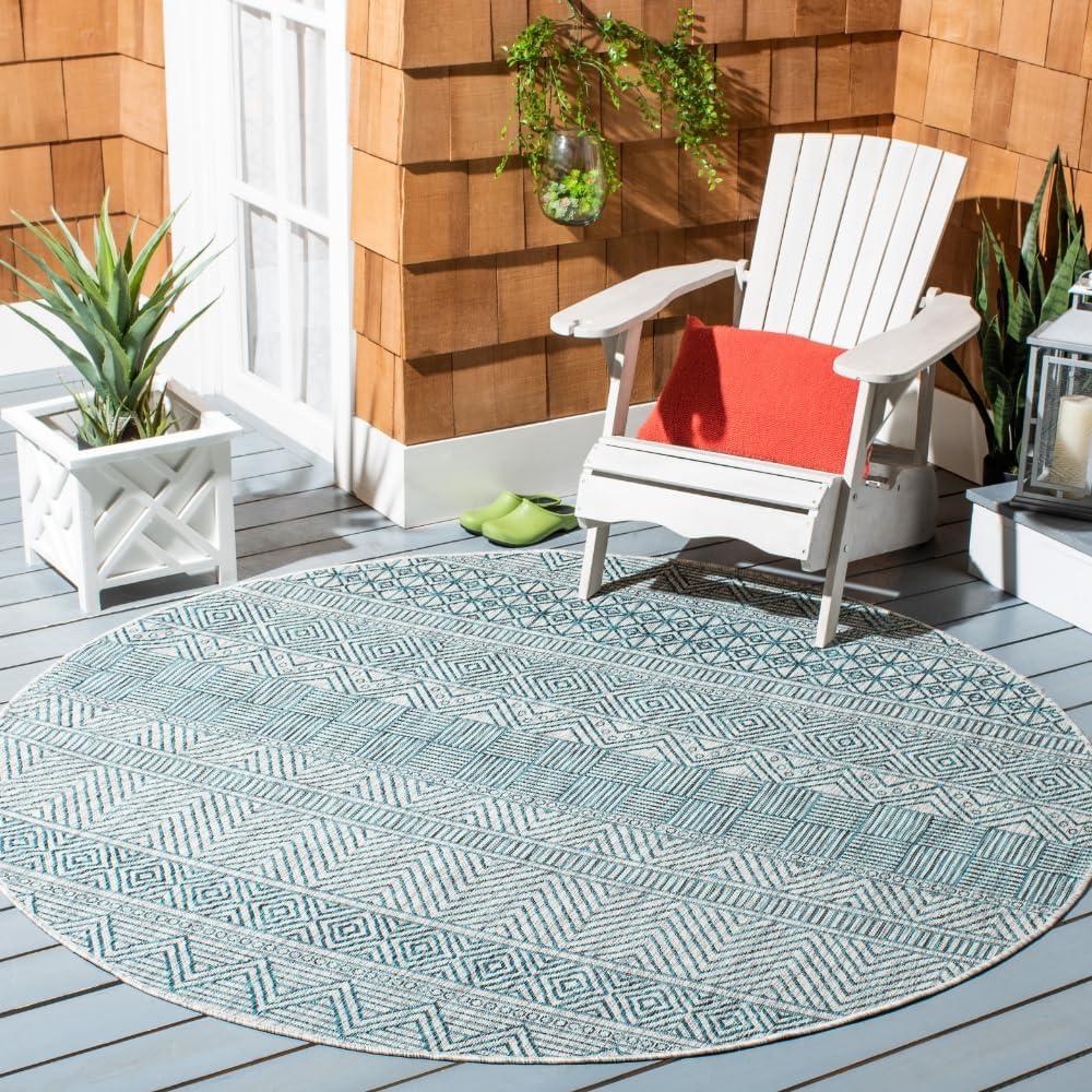 image:imageSAFAVIEH Washable Rug Outdoor Courtyard Collection 53 x 77 Black amp Grey NonShedding amp Easy Cleaning Ideal for Patio Backyard Mudroom CY819637612GreyTeal
