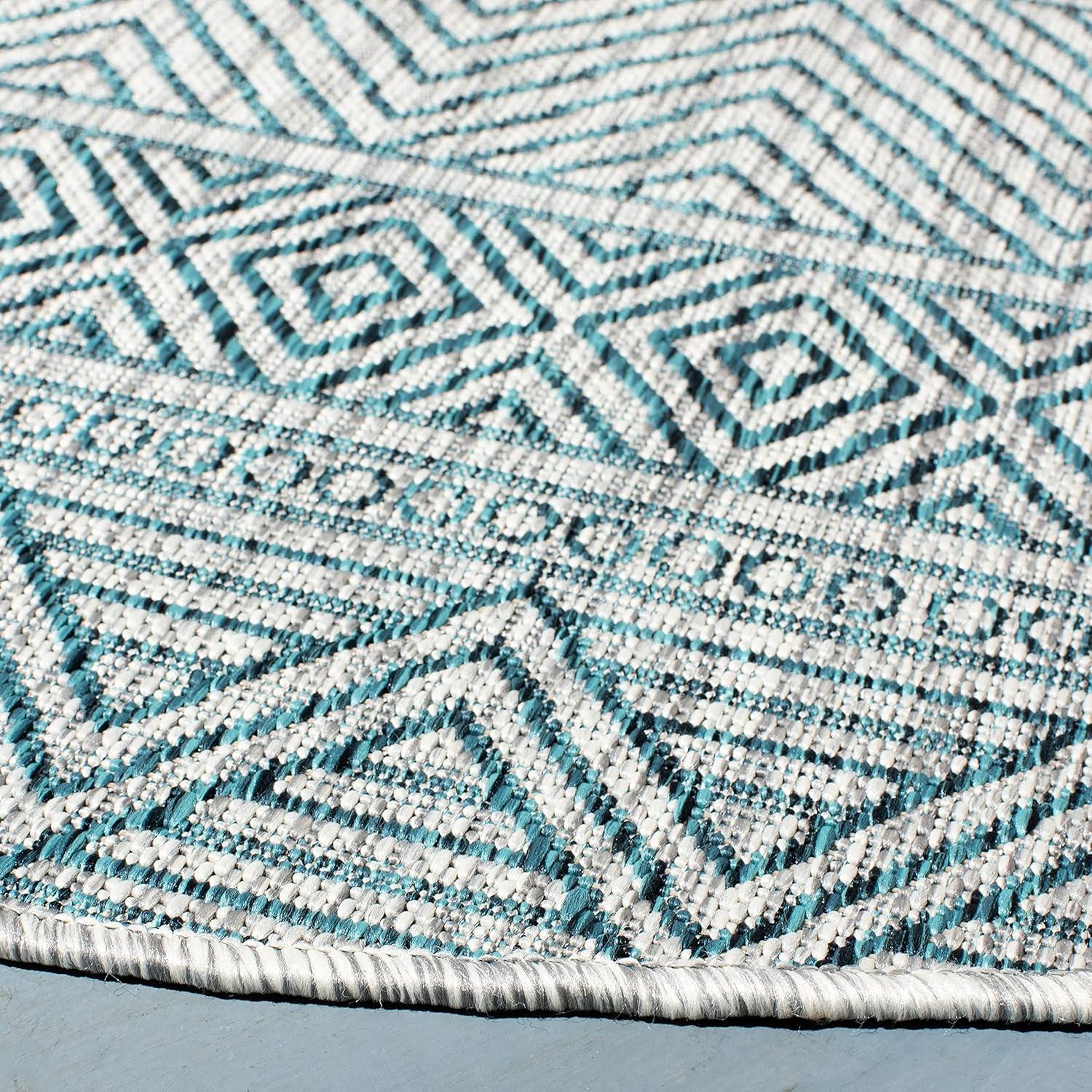 image:imageSAFAVIEH Washable Rug Outdoor Courtyard Collection 53 x 77 Black amp Grey NonShedding amp Easy Cleaning Ideal for Patio Backyard Mudroom CY819637612GreyTeal