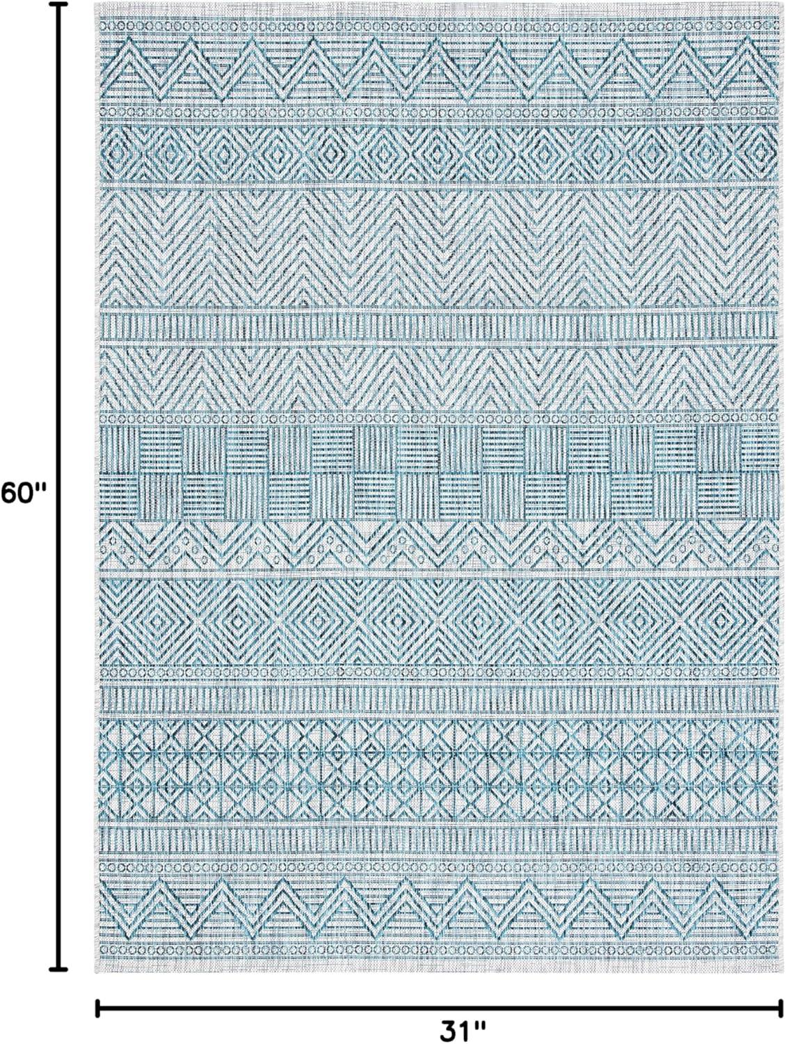 image:imageSAFAVIEH Washable Rug Outdoor Courtyard Collection 53 x 77 Black amp Grey NonShedding amp Easy Cleaning Ideal for Patio Backyard Mudroom CY819637612GreyTeal